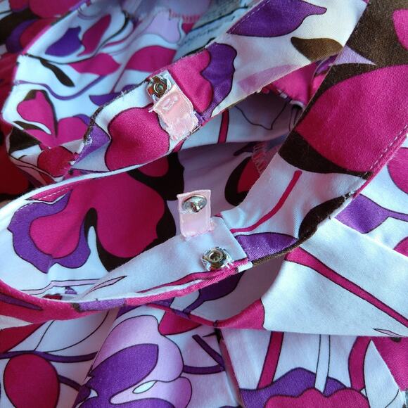 Breakin' Loose Fit & Flare Floral Dress size 12 cotton spandex princess seams - Picture 7 of 15